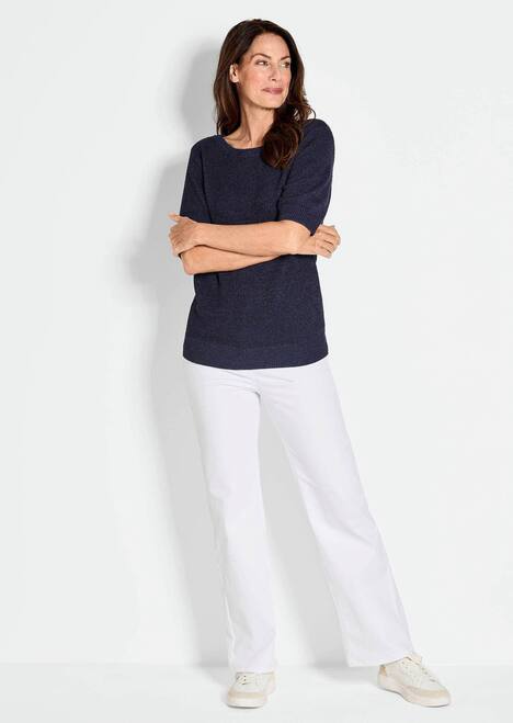 GOLDNER Trui Pullover met verkoelend lintjesgaren