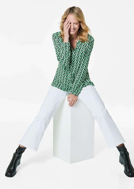 GOLDNER Jersey blouse Blouseshirt in vrouwelijk model