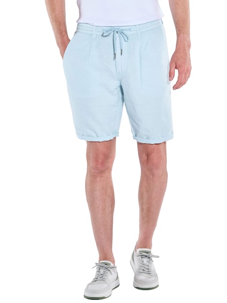 Herren Chino-Bermuda mit Tunnelzug , Hellblau
