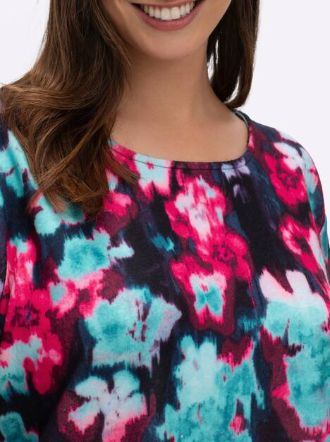 Sweatshirt Langarm Sonstiges Muster Ohne Kragen