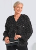 Jacke in Feder-Optik mit Pailletten