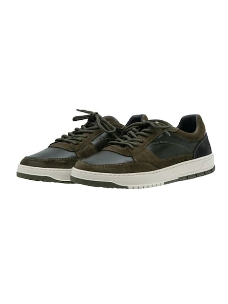 engbers Herren Ledersneaker sportiv , Khaki