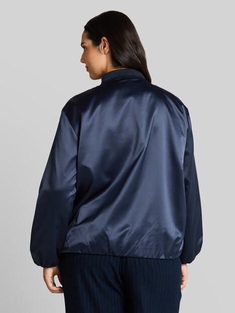 Satin Blouson Jacke mit Bomberkragen