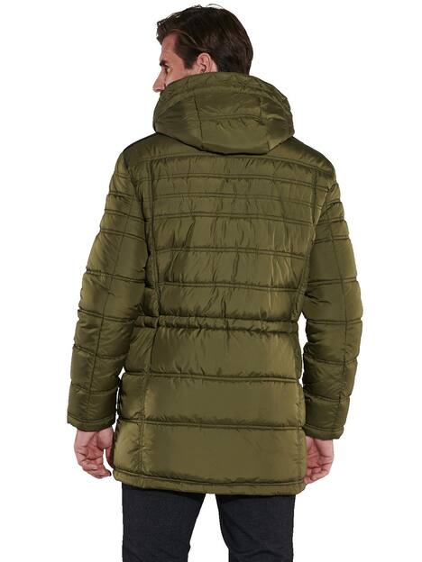 engbers Herren Steppjacke mit abnehmbarer Kapuze , Khaki