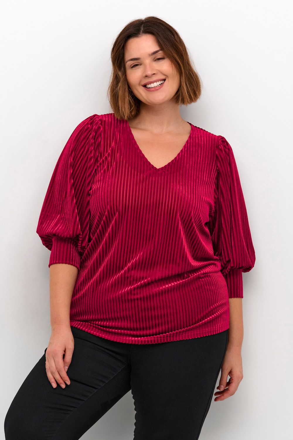 Langarm-Bluse Regular fit
