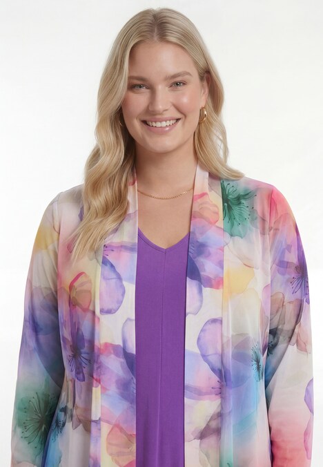 Strickjacke mit Druck