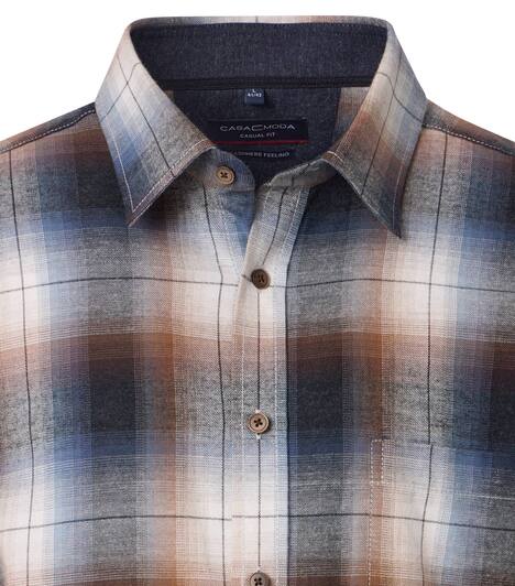 Flanellhemd kariert Casual Fit