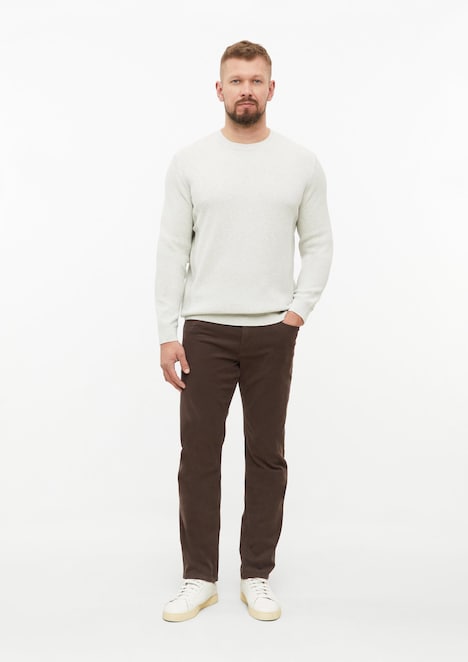 Struktur-Pullover aus 100% Baumwolle