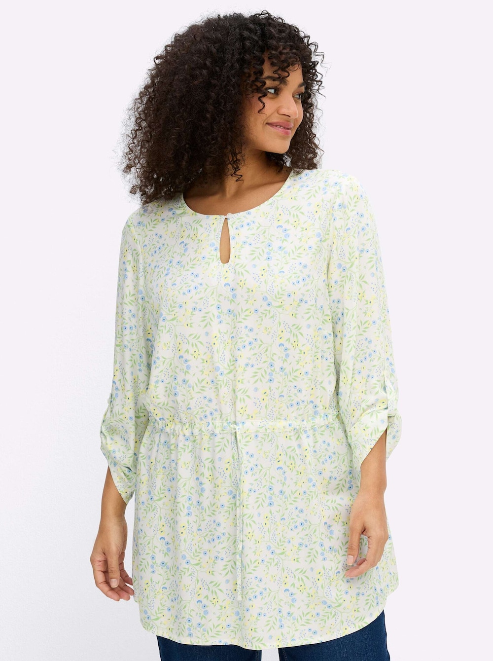 Tunika Langarm Ohne Kragen