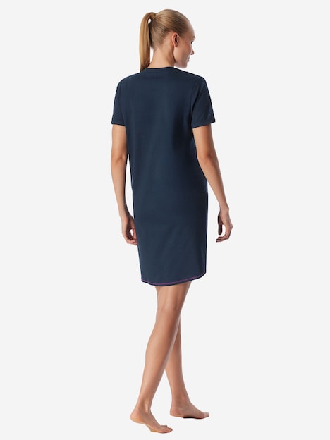 Schiesser Damen Nachthemd Casual Essentials deepblue