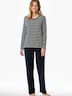 Schiesser Damen Pyjama Casual Essentials - nachtblau