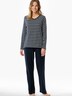 Schiesser Damen Pyjama Casual Essentials - nachtblau