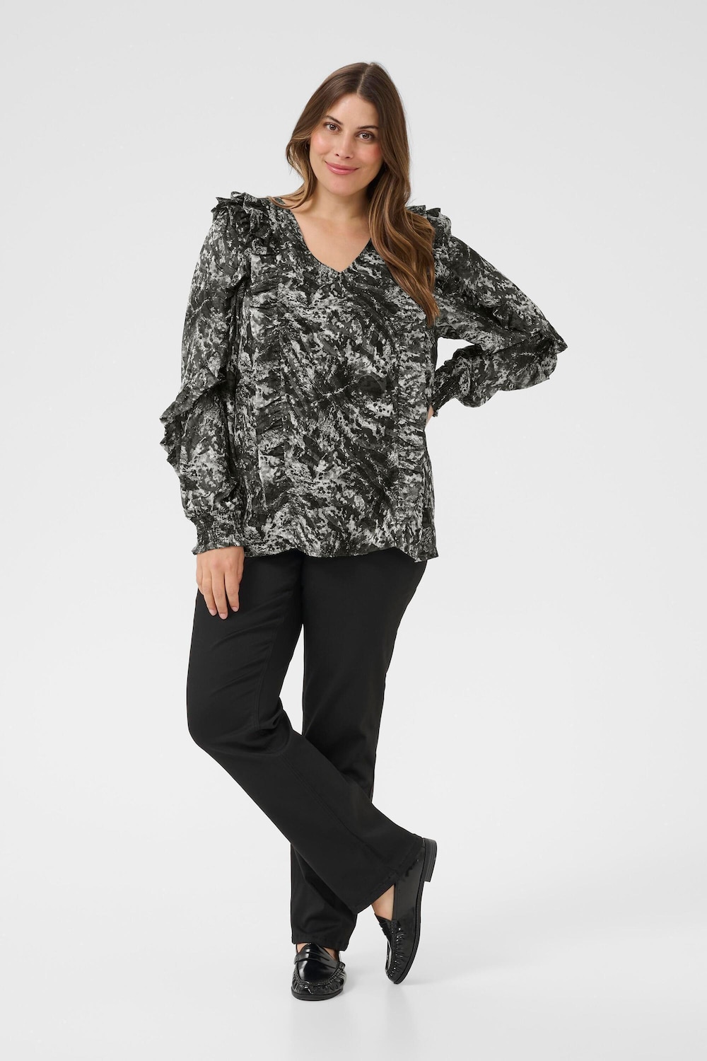 Langarm-Bluse Regular fit