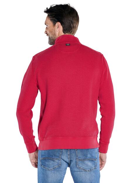 engbers Herren Sweatshirt strukturiert , Rot