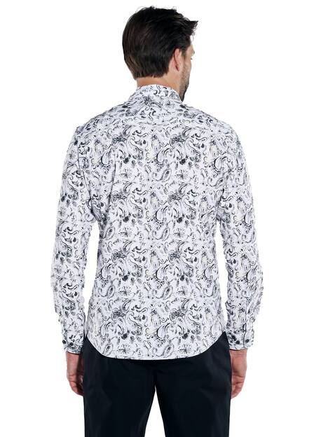 engbers Herren Langarm-Hemd gemustert , Gruen