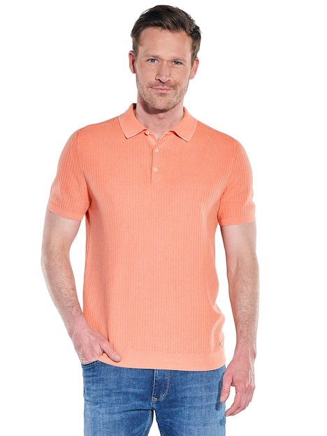 Herren Modisches Strick-Polo , Orange