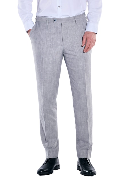 Herren Anzughose regular , Hellgrau