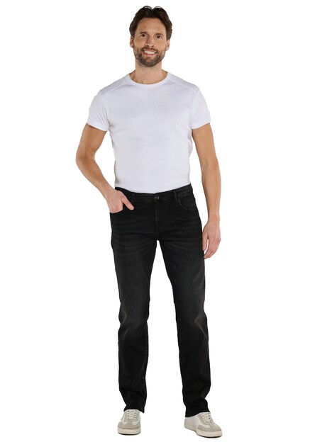 Herren Super-Stretch-Jeans slim fit , Schwarz