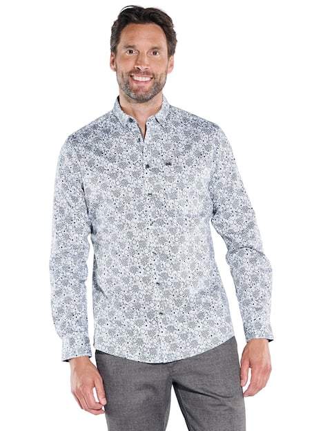 engbers Herren Langarm-Hemd gemustert , Anthrazit