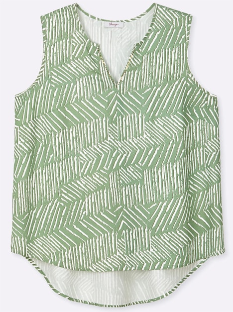 Blusentop Ärmellos Ohne Kragen