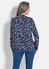 GOLDNER Blouse met print Satijnen blouse met smokwerkdetails