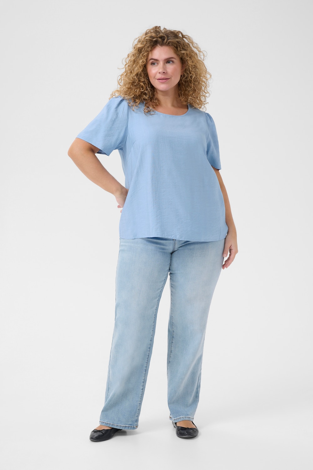 Kurzarm-Bluse Regular fit
