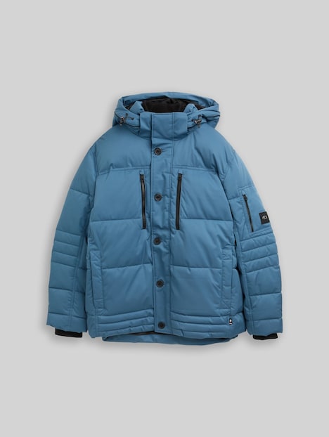 Pufferjacke mit abnehmbarer Kapuze