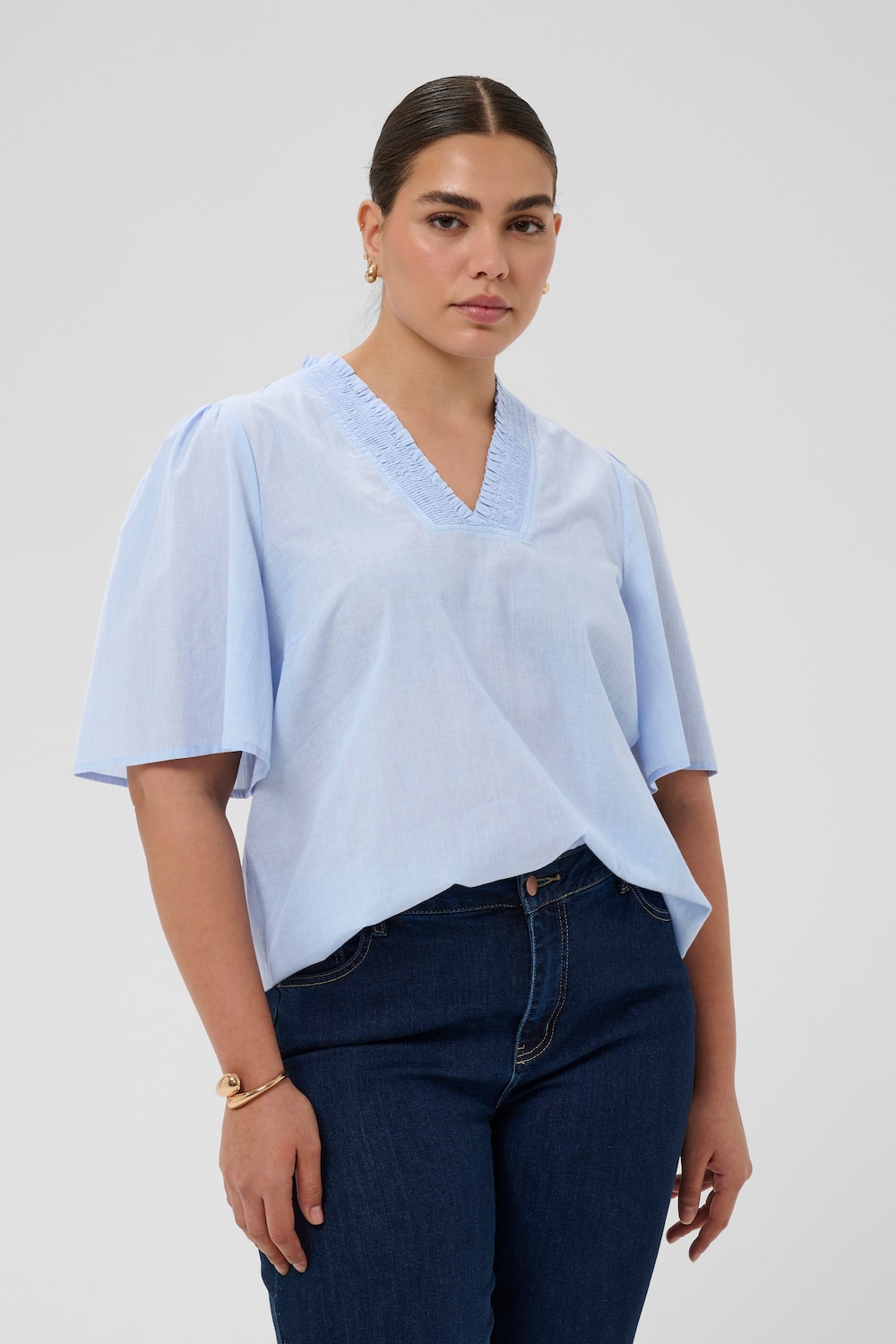 Langarm-Bluse Regular fit