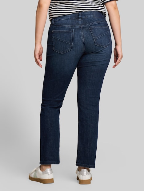 TTPLUS SLIM Jeans mit Leo-Print im Umschlag