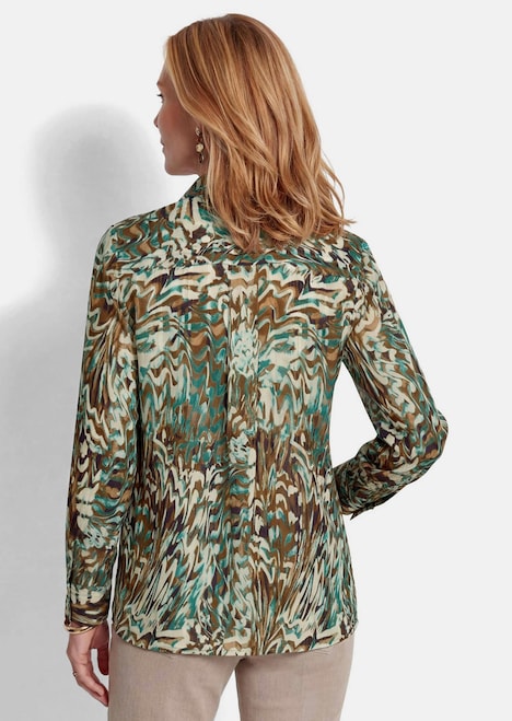 Hemdbluse mit künstlerischem Muster