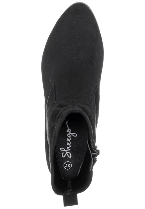 Stiefelette Stiefelette mit Blockabsatz Uni