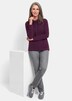Langarm Viskose-Pullover, Stehbund