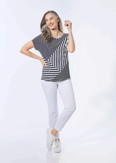 Shirt mit U-Boot-Ausschnitt