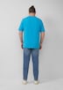 Flammgarn-T-Shirt mit Brusttasche und offenen Kanten