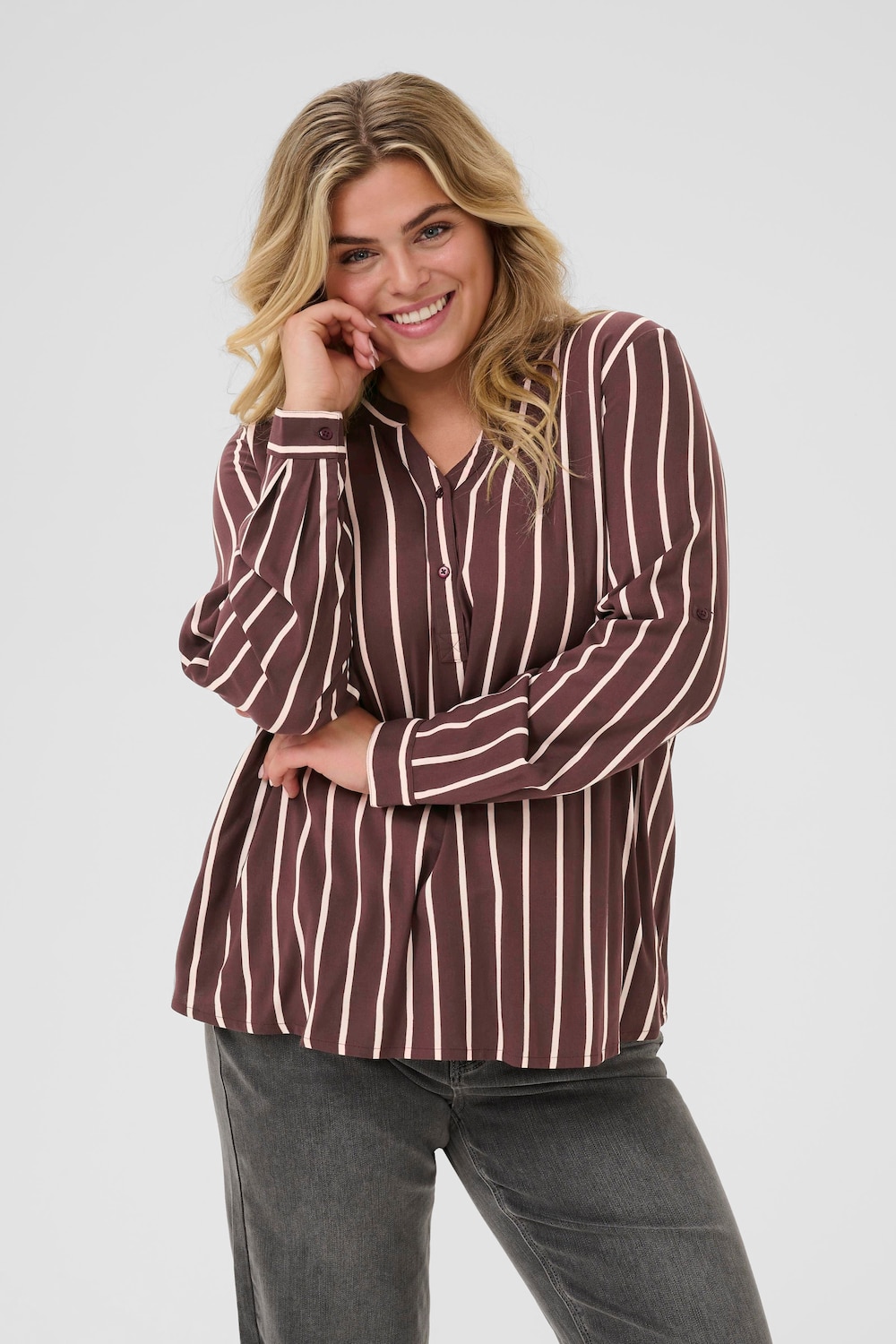 Langarm-Bluse Regular fit