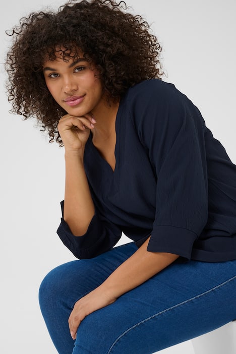 Langarm-Bluse Regular fit