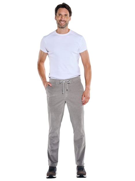 Herren Chino straight , Silbergrau