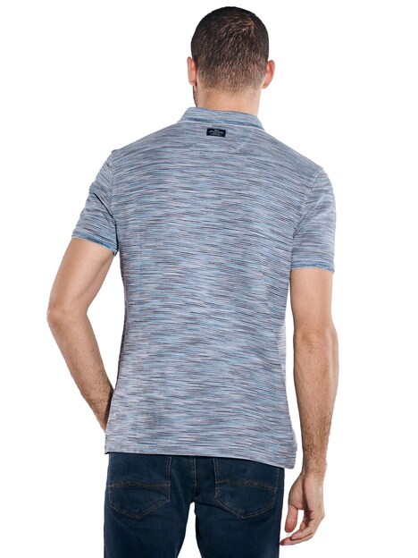 Herren Polo-Shirt meliert , Grau