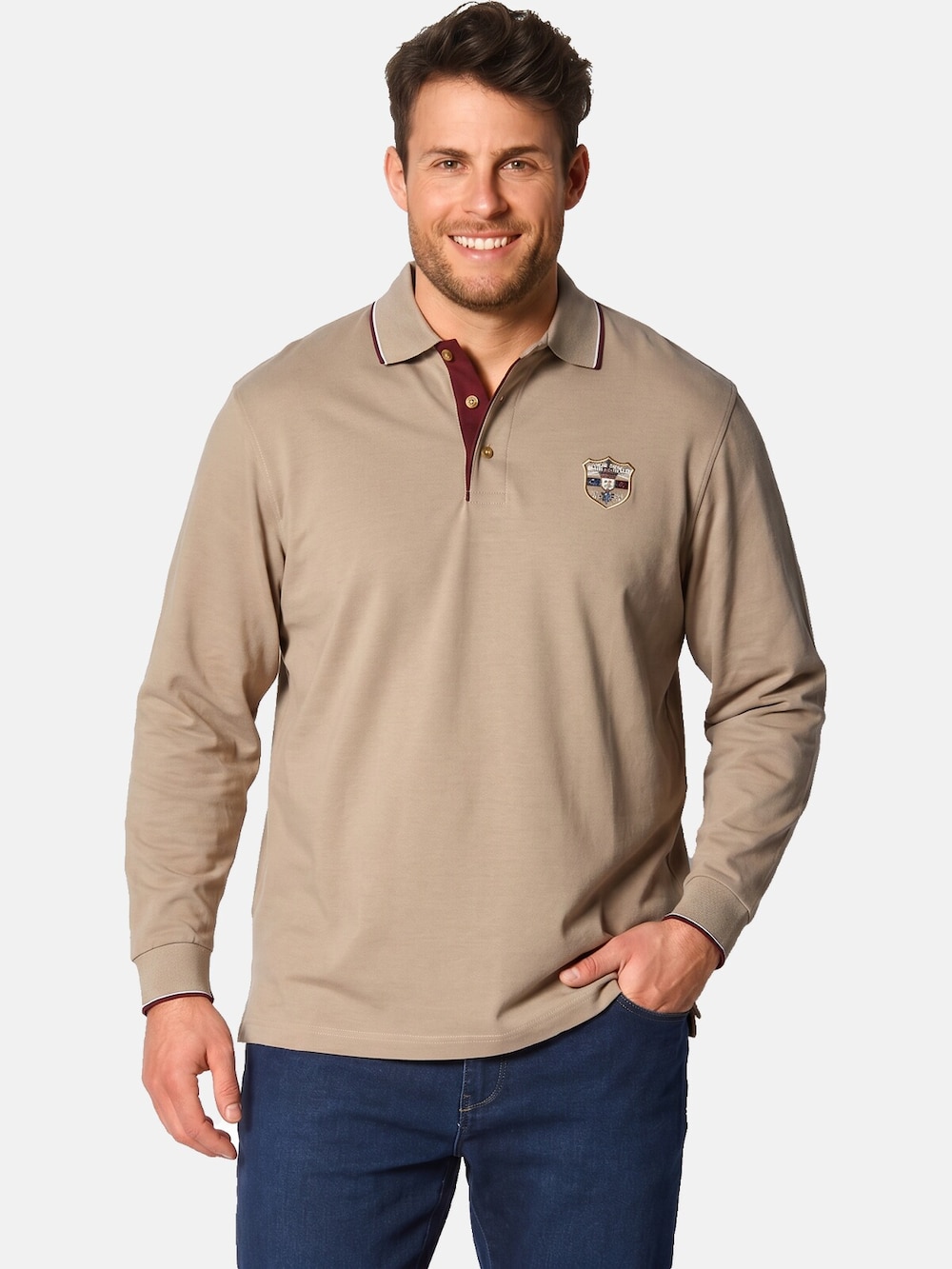 Langarm-Poloshirt MILANVETZO