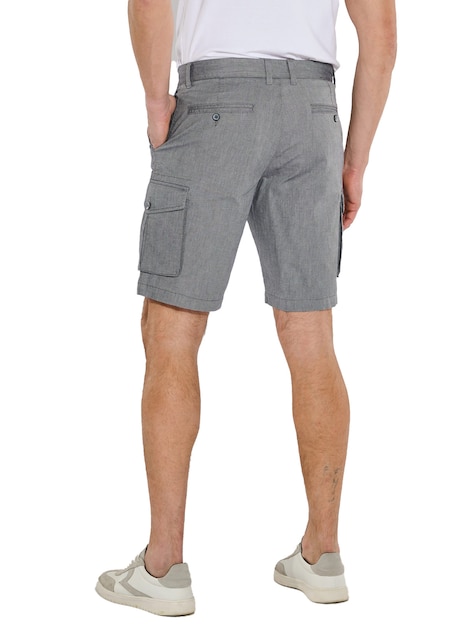 Herren Cargo-Bermuda regular , Mittelblau