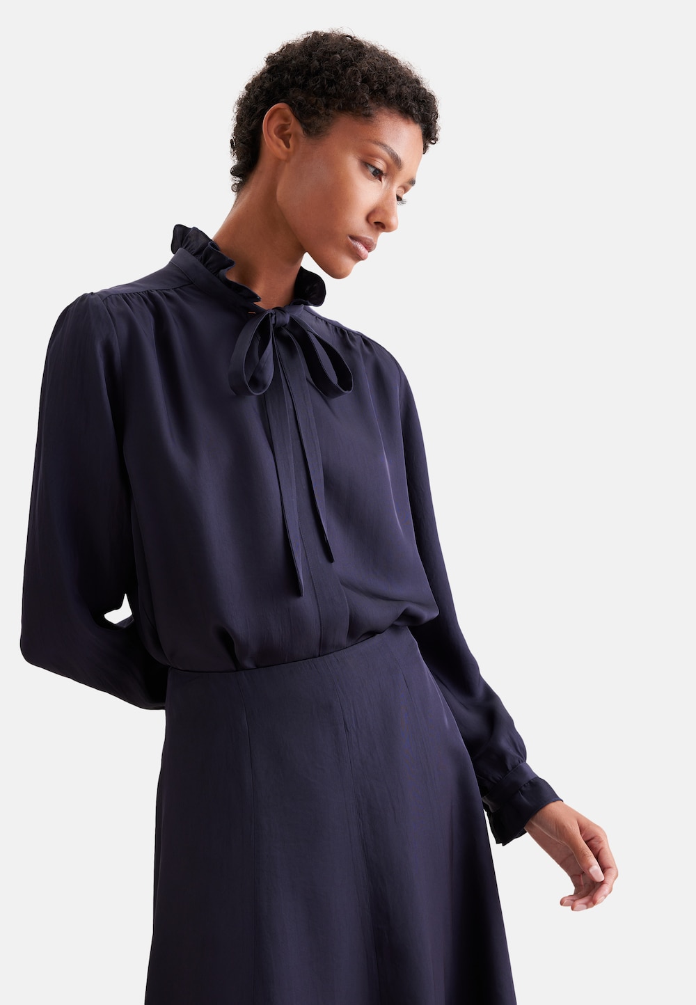 Damen Ausgestellte Bluse - Uni