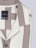 Herren Gestreiftes Overshirt mit Hawai-Kragen , Beige