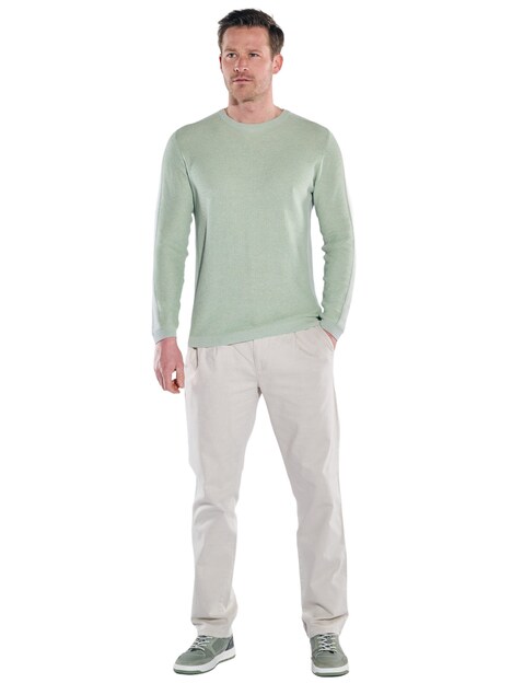 Herren Pullover Rundhals , Hellgruen