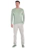 Herren Pullover Rundhals , Hellgruen