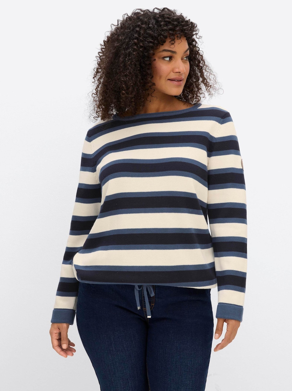 Langarm-Pullover Strickpullover im Colour-Blocking Langarm