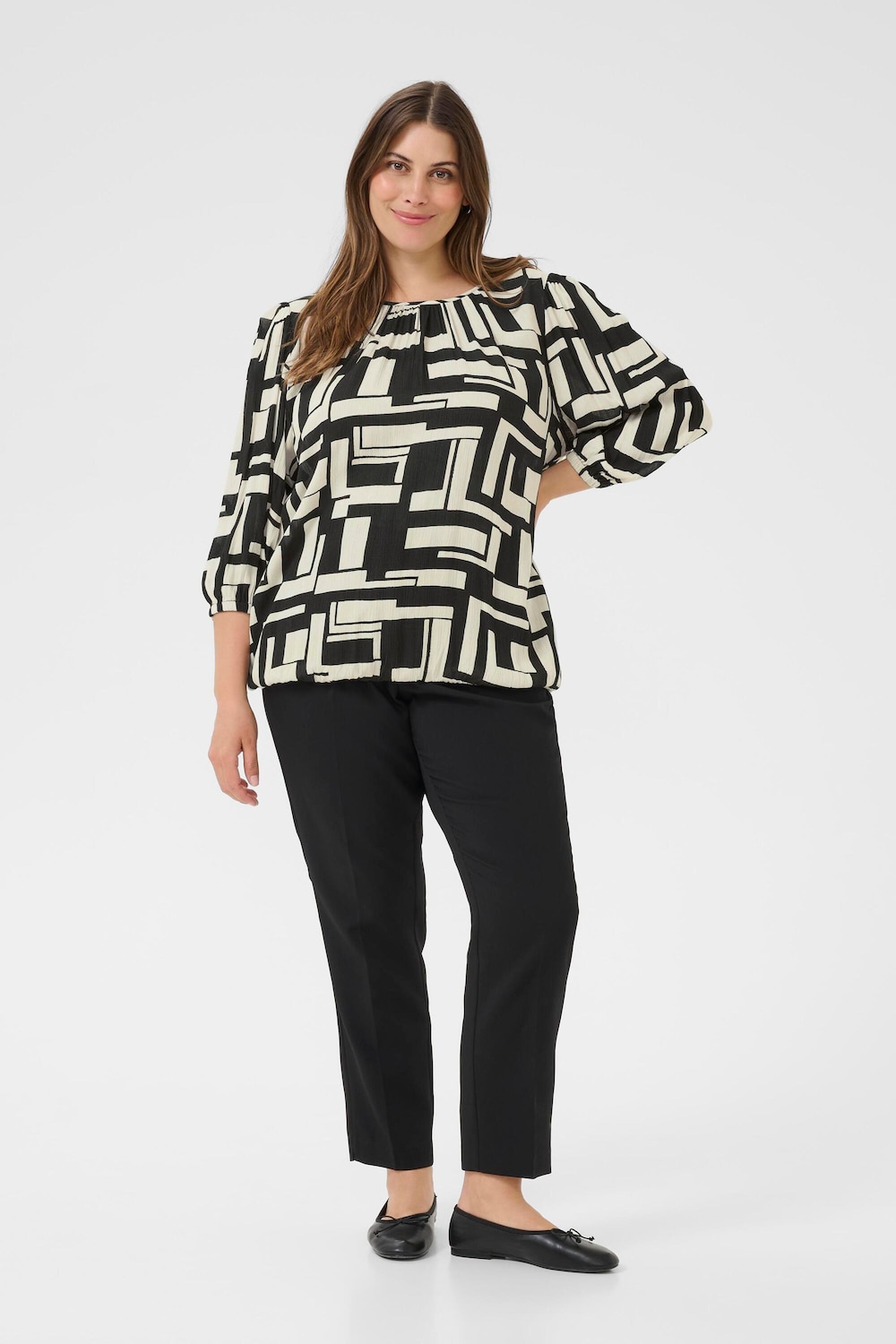 Langarm-Bluse Regular fit