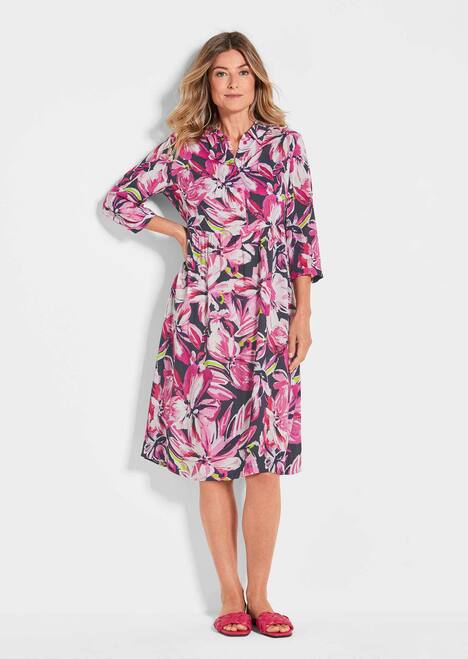 Hemdblusenkleid mit Allover-Print