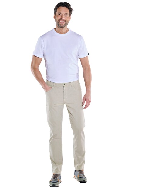 engbers Herren 5-Pocket-Hose regular , Braunbeige