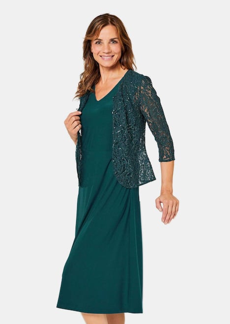 GOLDNER Jurk met kanten jasje Jurk met kanten jasje, afgezet met pailletten