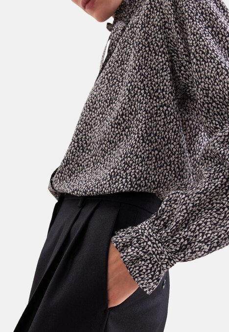Damen Ausgestellte Bluse - Druck